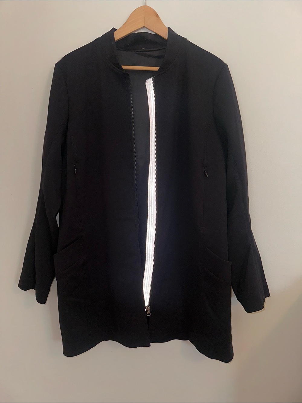 Lululemon Carry All Coat Long Water Repellent Full Zip Jacket Reflective Detail